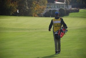 caddie walking